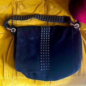 TYLIE Malibu Studded Moto Suede bag